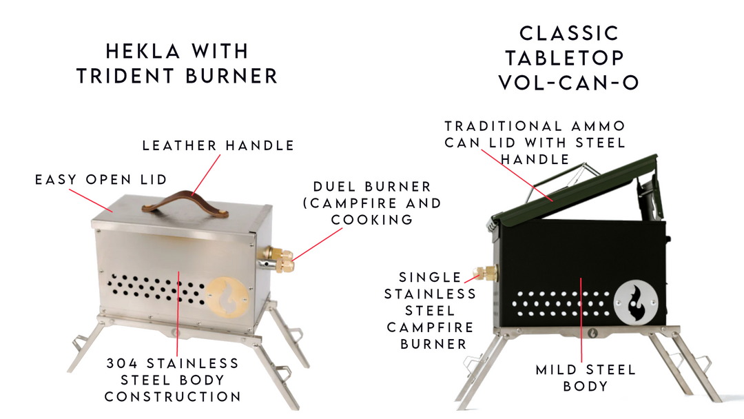 LavaBox Hekla with Trident Burner: Cooking and Campfire in One Box!