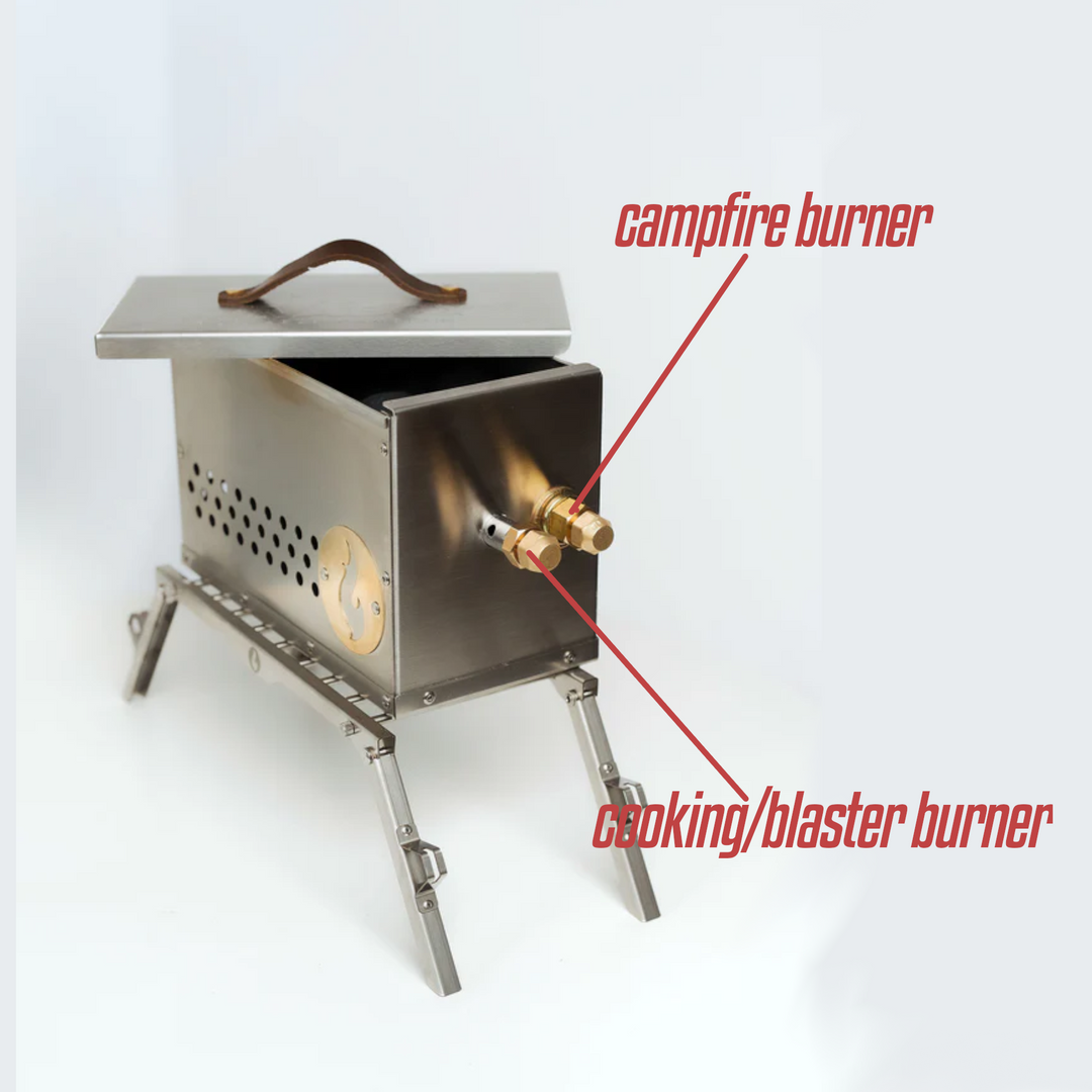 LavaBox Hekla with Trident Burner: Cooking and Campfire in One Box!